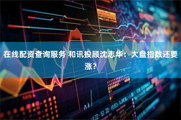 在线配资查询服务 和讯投顾沈志华：大盘指数还要涨？