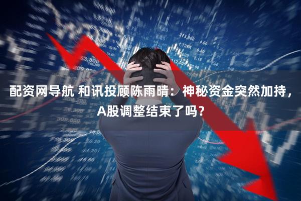 配资网导航 和讯投顾陈雨晴：神秘资金突然加持，A股调整结束了吗？